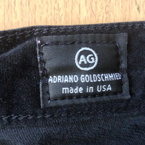 AG Adriano Goldschmied Super Skinny Legging pants  Black 27 R Velvet Corduroy - Picture 5 of 14